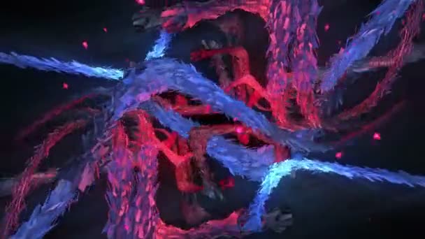 Autonoma nerv fiber i vågor flyttar — Stockvideo
