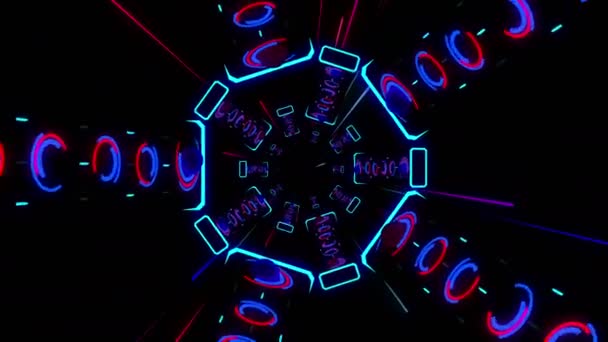 Neon scenen slå loop footage — Stockvideo