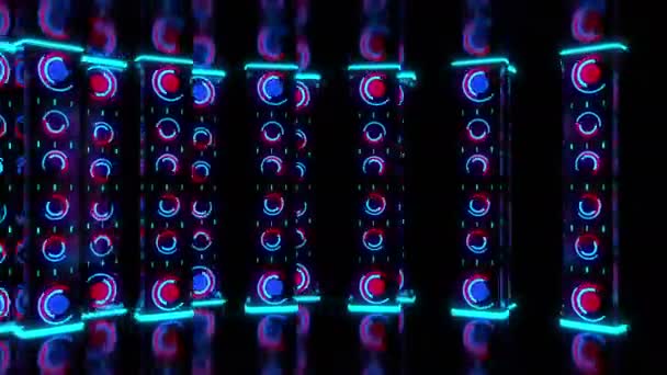 Neon fáze porazit loop záznam — Stock video