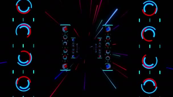 Neon fase beat loop beeldmateriaal — Stockvideo