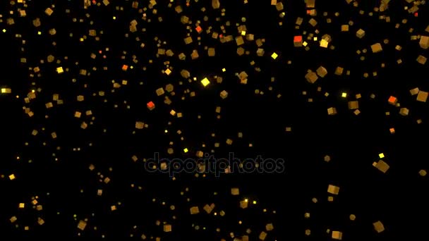 Confetti cayendo en la oscuridad — Vídeos de Stock