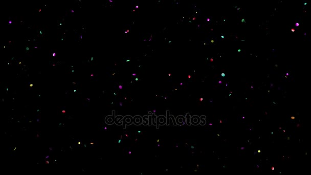 Confetti cayendo en la oscuridad — Vídeo de stock