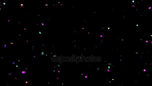 Confetti che cade al buio — Video Stock