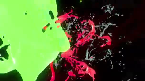 튀는 다채로운 액체 — 비디오