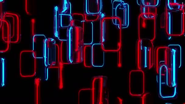 Bewegende neon lijnen — Stockvideo