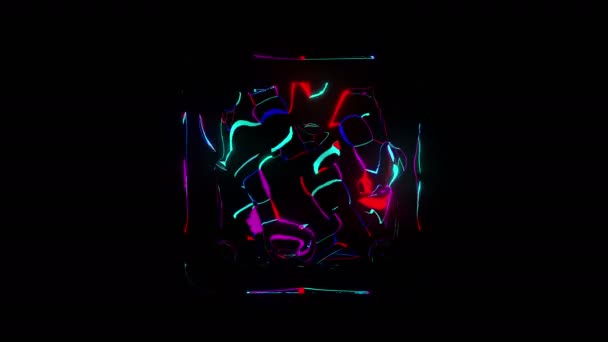 Sıvı Neon resimler — Stok video