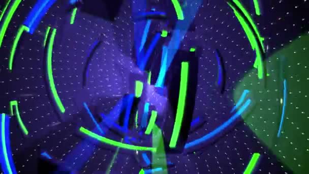 Gestreepte neon verlichting — Stockvideo