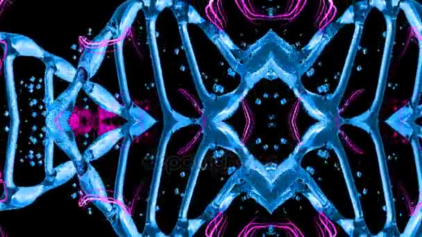 Анимированная цепь ДНК — стоковое видео
