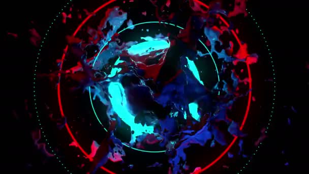 Neon geometrik şekiller — Stok video