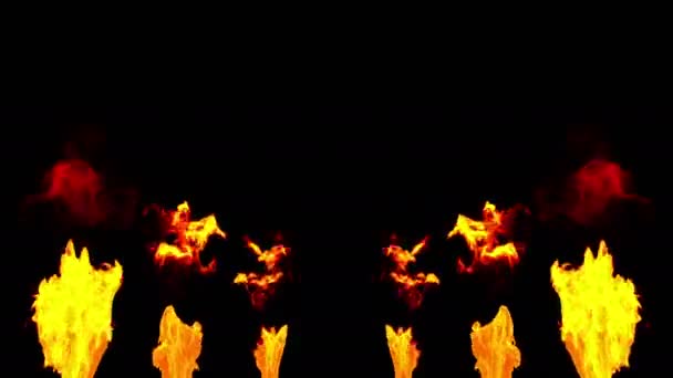 Animation of Flashes of fire — Stock Video