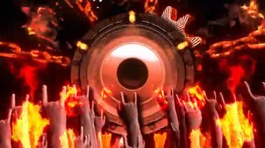 Hard rock müzik dijital görsel animasyon