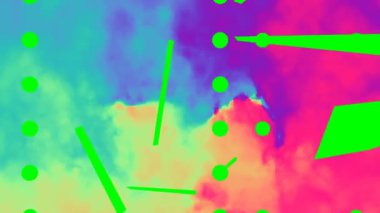 Renk dağınıklığı dijital görsel canlandırma