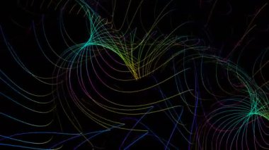 Yuvarlak çizgi dijital görsel canlandırma