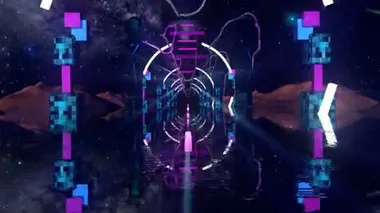 Parlak yol dijital görsel animasyonu