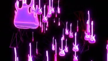 Hard rock müzik dijital görsel animasyon