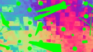 Renk dağınıklığı dijital görsel canlandırma