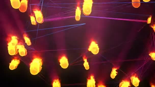 Incendie Crash Animation Visuelle Numérique — Video