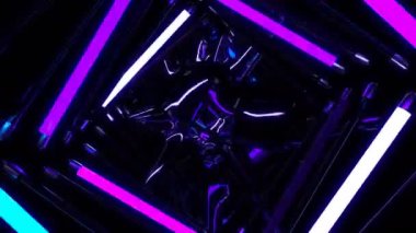 Ritim lambaları dijital görsel animasyonu aydınlatıyor