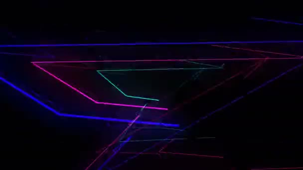 Linhas Laser Animação Visual Digital — Vídeo de Stock