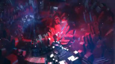 Yer değiştirme dijital görsel animasyon oluşturur