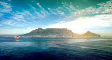 Masa dağı, Cape-Town, Güney Afrika deniz manzarası