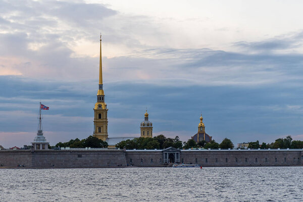 Peter and Paul Fortress in Saint-Petersburg, Russia at winter