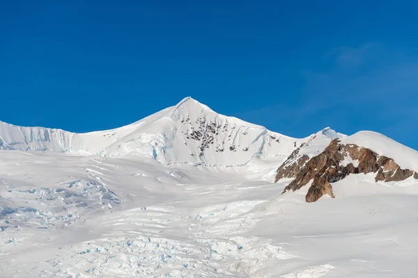 Antarctische Zeegezicht Met Ijsbergen Reflectie — Stockfoto