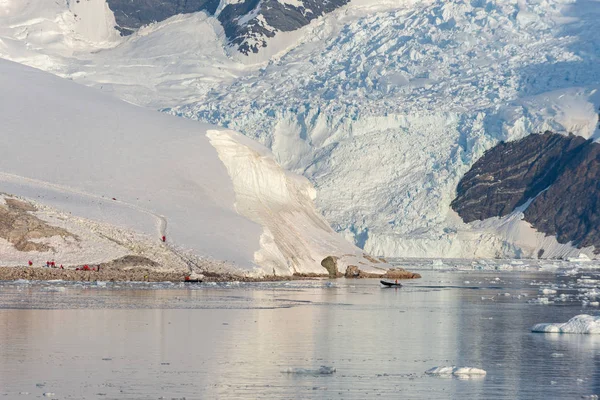 Paysage Antarctique Avec Glaciers Montagnes — Photo