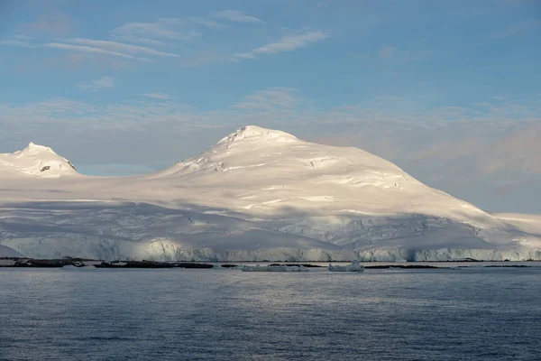 Antarctic landscape with iceberg at sea