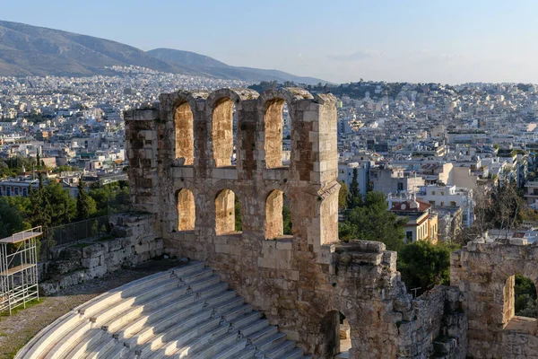 Parthenon Temple Acropolis Athens Greece Golden Hour Light — Stock Photo, Image