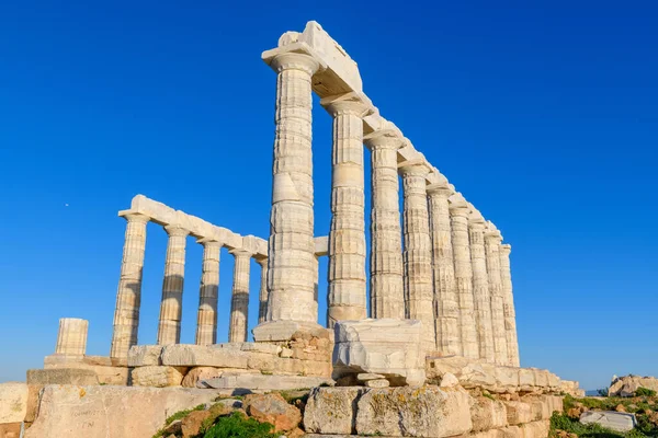 Ruins Ancient Temple Poseidon Cape Sounion Attica Greece — Stock Photo, Image