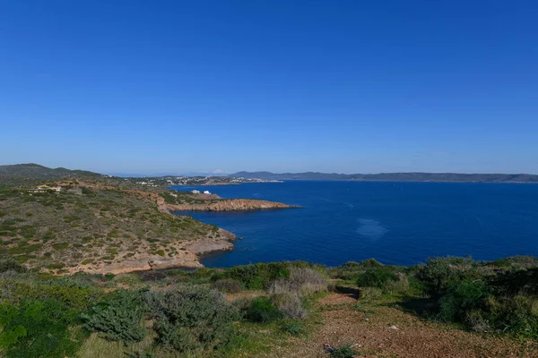 Красива Скеляста Берегова Лінія Блакитне Море — стокове фото