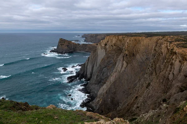 Beautiful Rocky Coastline Blue Sea Portugal — ストック写真