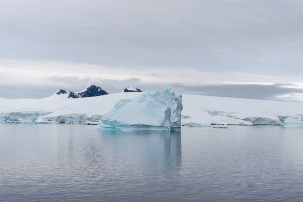 Antarktická Krajina Ledovcem Pohled Expediční Lodi — Stock fotografie
