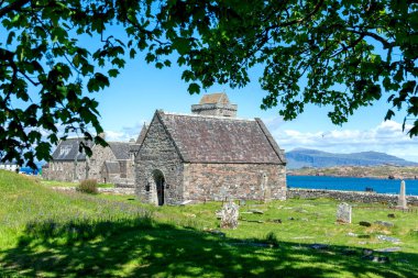 Iona Abbey, Iona Adası, İskoçya, Birleşik Krallık.