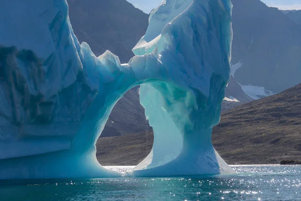 Айсберг Гренландии Летнее Время Закрывается Солнечная Погода — стоковое фото