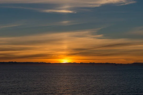 Beautiful Sinrise Greenland Iceberg Sea — Stock Photo, Image