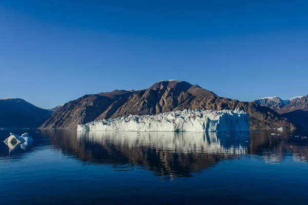 Krásná Krajina Ledovcem Grónsku Létě Slunečné Počasí — Stock fotografie