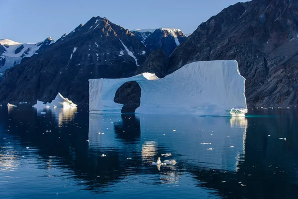 Beautiful landscape with iceberg in Greenland at summer time. Sunny weather.