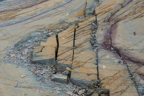 Kleurrijke Rotsen Het Oosten Van Groenland Komen Dichtbij Steen Textuur — Stockfoto