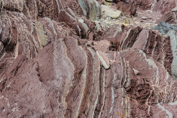 Des Roches Colorées Dans Est Groenland Rapprochent Texture Rocheuse — Photo