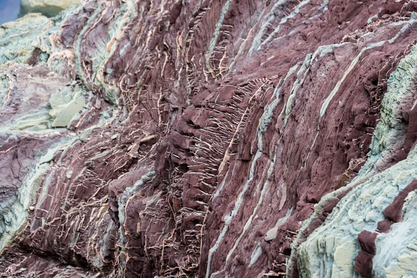 Kleurrijke Rotsen Het Oosten Van Groenland Komen Dichtbij Steen Textuur — Stockfoto
