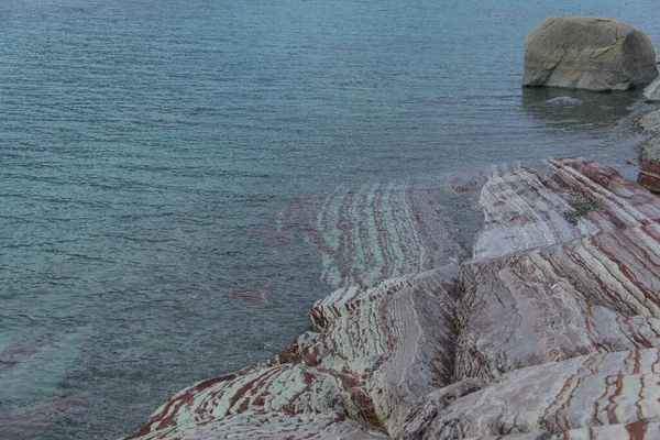 Des Roches Colorées Dans Est Groenland Rapprochent Texture Rocheuse — Photo