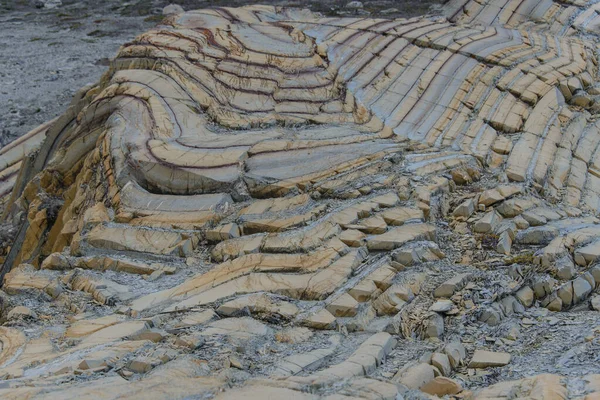 Rocce Colorate Nella Groenlandia Orientale Vicino Struttura Rocciosa — Foto Stock