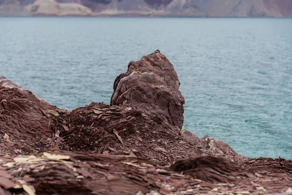 Des Roches Colorées Dans Est Groenland Rapprochent Texture Rocheuse — Photo