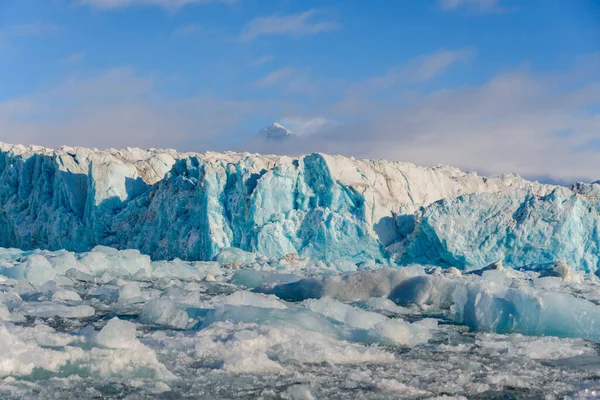 Paysage Avec Glacier Svalbard Été Météo Ensoleillée — Photo