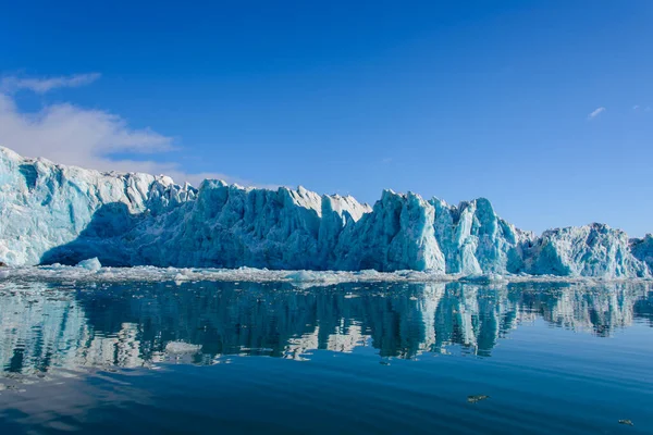 Paysage Avec Glacier Svalbard Été Météo Ensoleillée — Photo