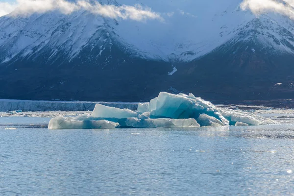 Paisaje Con Glaciar Svalbard Hora Verano Clima Soleado —  Fotos de Stock