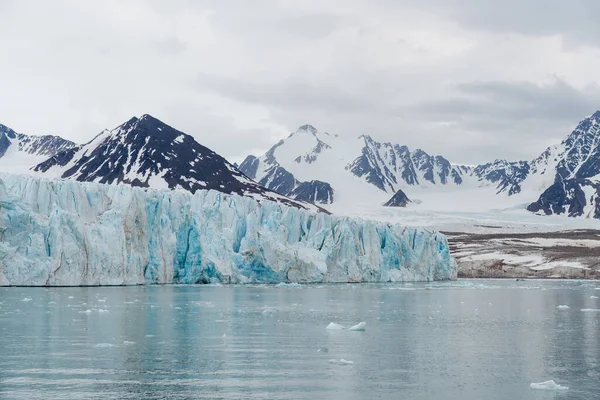Paysage Arctique Avec Montagne Glacier Svalbard Été — Photo