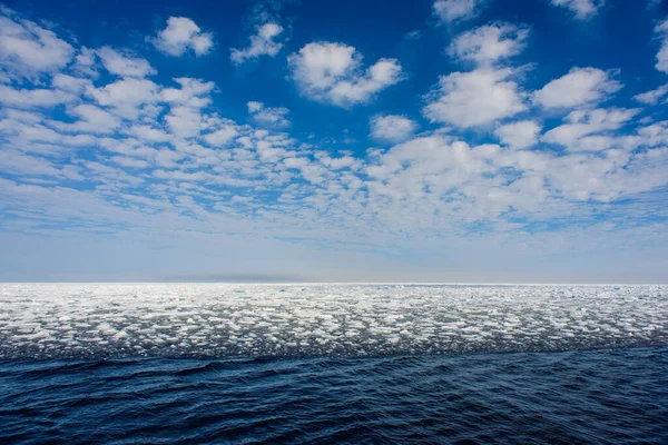 Arctisch Landschap Zeeoppervlak Met Ijsschotel — Stockfoto